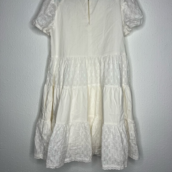 White Tiered Ruffled Mini Sundress - Picture 2 of 5